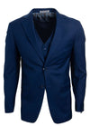 Mens Stacy Adams Suit - Stacy Adams Suit Men's Two Button Vested Basic Suit in Indigo Blue