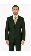 Rossi Man ELI RM117 – Classic 3-Piece Men’s Suit in Hunter Green