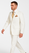 Tailored Men’s Suit in Winter White – Rossi Man ELI RM202 Formal 3-Piece Set