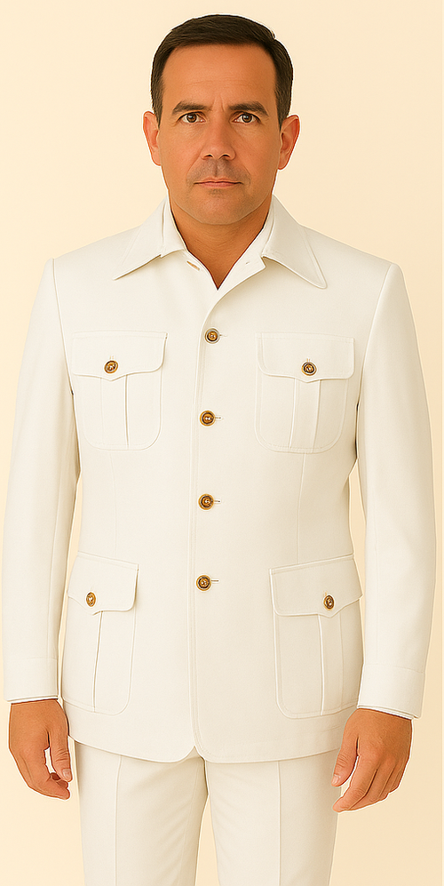 Rossi Man DUKE RM1762 Slim Fit 3-Piece White Suit – Modern Formalwear for Men