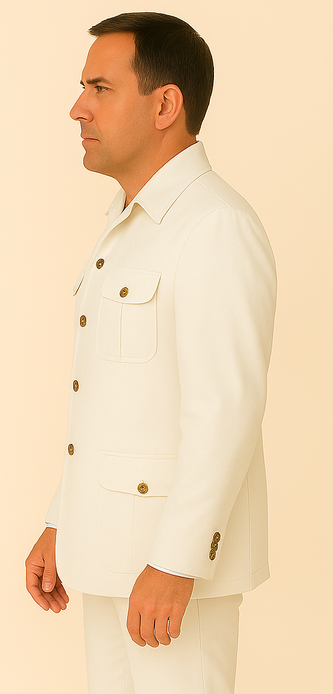 Rossi Man DUKE RM1762 Slim Fit 3-Piece White Suit – Modern Formalwear for Men