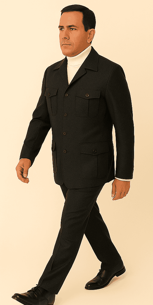 Rossi Man DUKE RM1769 – Slim Fit Black 3-Piece Suit for Men | Modern Formalwear