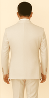 Rossi Man FORD RM1913 – Slim Fit 3-Piece Suit for Men in Off-White | Classic Style for Formal Occasions