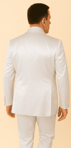 Rossi Man LEO RM1601 – White Slim Fit 3-Piece Suit for Men | Elegant Formalwear Ensemble