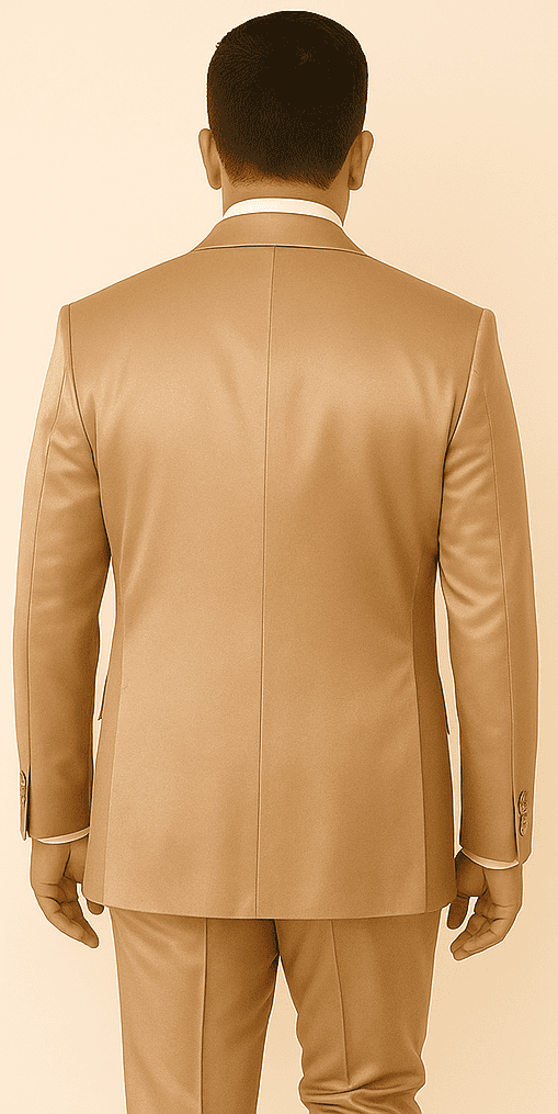 Rossi Man LEO RM1605 – Men's Gold Slim Fit 3-Piece Suit | Elegant Modern Formalwear