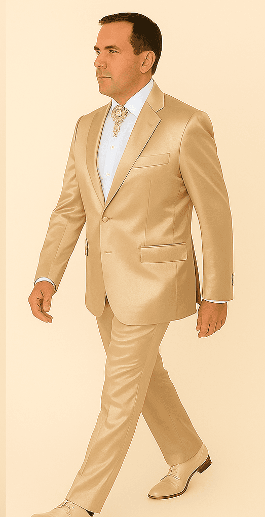 Rossi Man LEO RM1609 – Cream 3-Piece Slim Fit Suit for Men | Sophisticated Formalwear for Special Occasions