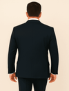Rossi Man Double-Breasted 2-on-6 Suit – Elegant Men's Formalwear with Flat Front Trousers