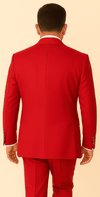 Rossi Man MILANO RM1191 – Slim Fit Red 3-Piece Suit for Men | Stylish Modern Formalwear