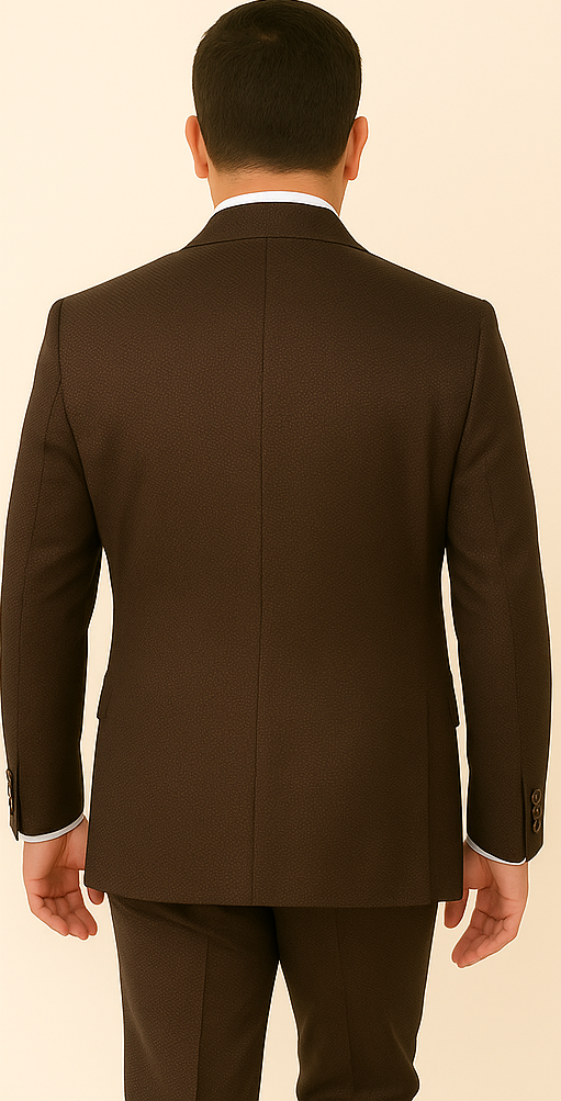 Rossi Man BOND RM1753 Slim Fit 3-Piece Suit – 1-Button Peak Lapel, Modern Formalwear for Men