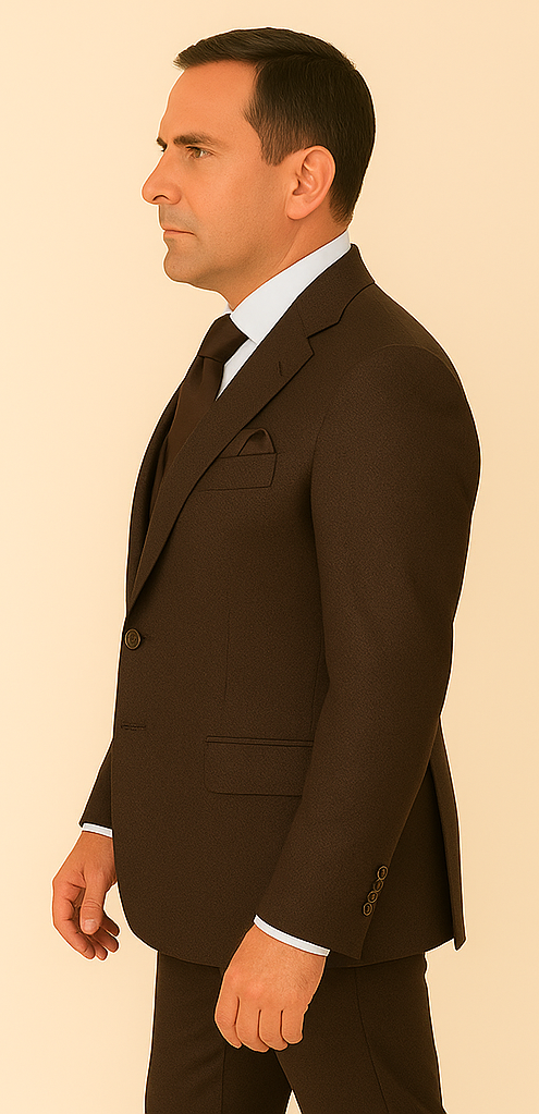 Rossi Man BOND RM1753 Slim Fit 3-Piece Suit – 1-Button Peak Lapel, Modern Formalwear for Men