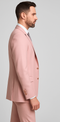 Rossi Man MAX RM1203 Slim Fit 3-Piece Suit – Stylish Solid Pink Formalwear for Men