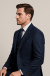 Modern 3-Piece Suit for Men – Rossi Man Max Tailored Slim Fit in Solid Navy | RM1393