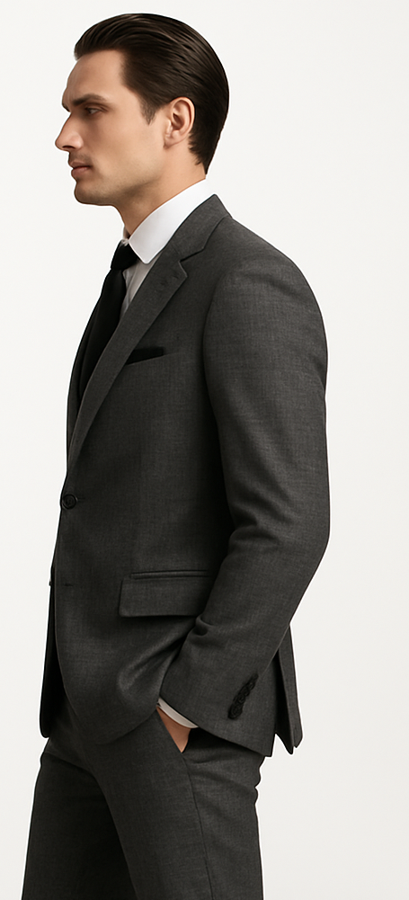 Rossi Man MAX RM1784 Slim Fit 3-Piece Suit – Stylish Grey Formal Suit for Men