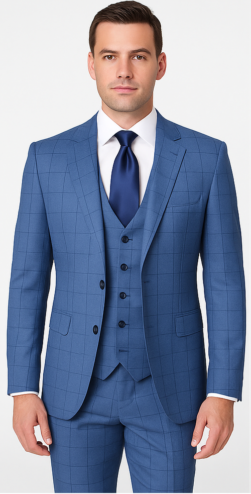 Rossi Man MAX RM1785 Slim Fit 3-Piece Suit – Stylish Formalwear for Men