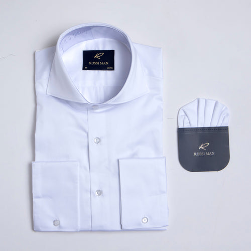 Men’s White Shirt by Rossi Man – RS4 Style