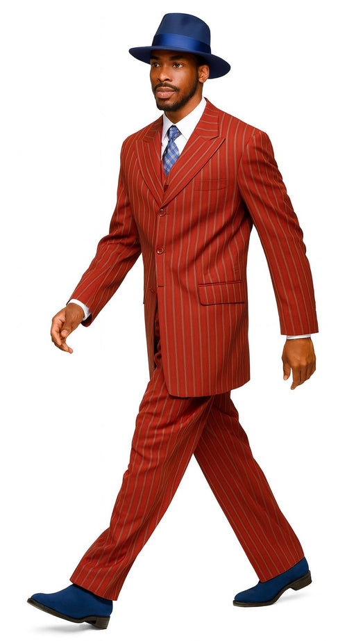 Red Zoot Suit - 1920s Suit - Gangster Long Suit
