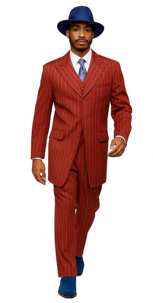 Red Zoot Suit - 1920s Suit - Gangster Long Suit