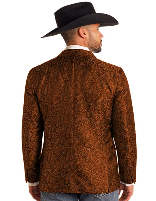 Classic Cowboy Party Blazer in Copper Paisley for Men