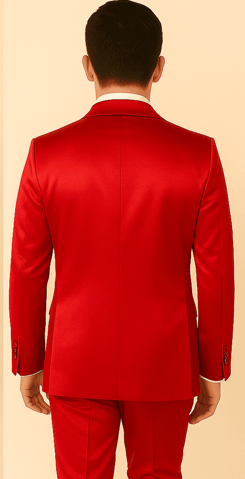Rossi Man LEO RM1621 – Red Slim Fit 3-Piece Designer Suit for Men