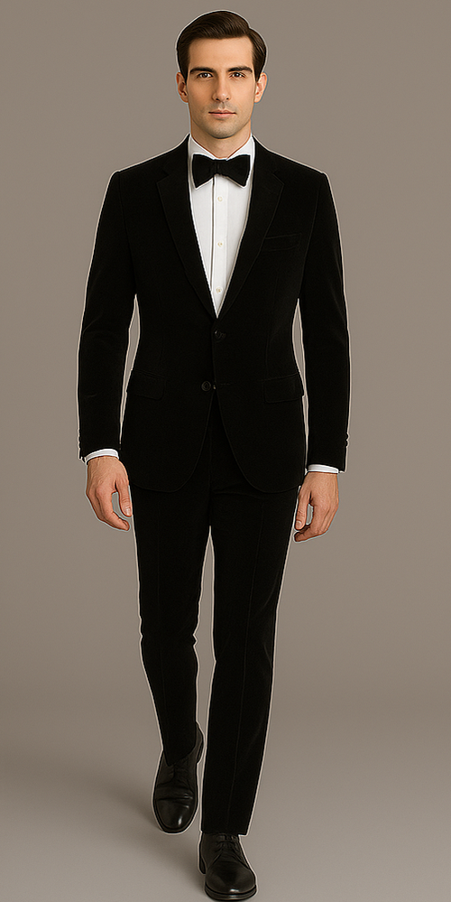 Rossi Man Leo RM1905 – Elegant Black Designer Suit for Men | Formal
