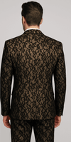 Rossi Man LEO RM1901 – Gold & Black Designer Tuxedo for Men | Slim Fit