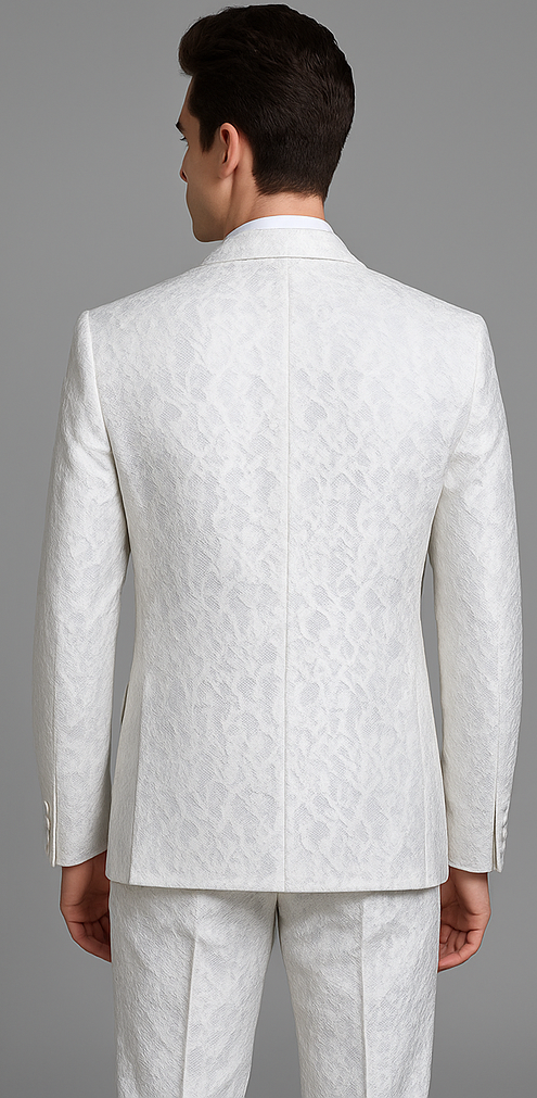 Rossi Man Leo RM1902 – White Designer Tuxedo for Men