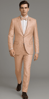 Rossi Man Leo RM1903 – Pink & Gold Designer Tuxedo for Men | Stylish Formal Wear