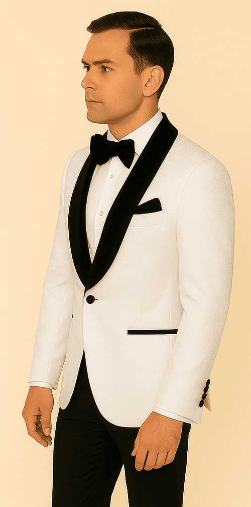 Rossi Man RM1449 – Formal 3-Piece Smoking Style Tuxedo for Men