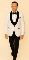 Rossi Man RM1449 – Formal 3-Piece Smoking Style Tuxedo for Men