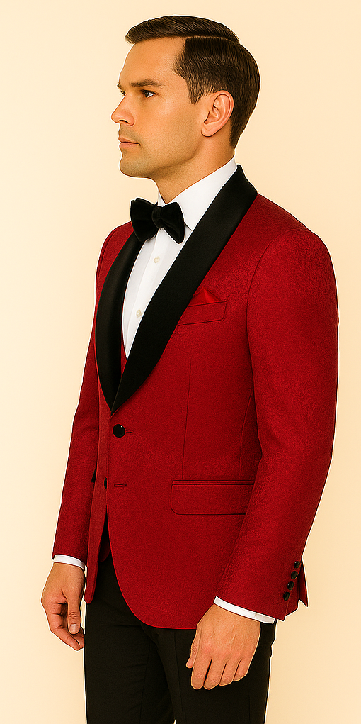 Rossi Man RM1448 – Elegant Smoking Style 3-Piece Tuxedo Set for Men