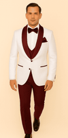 Rossi Man RM1480 – Men's 3-Piece Smoking Style Tuxedo Suit for Formal
