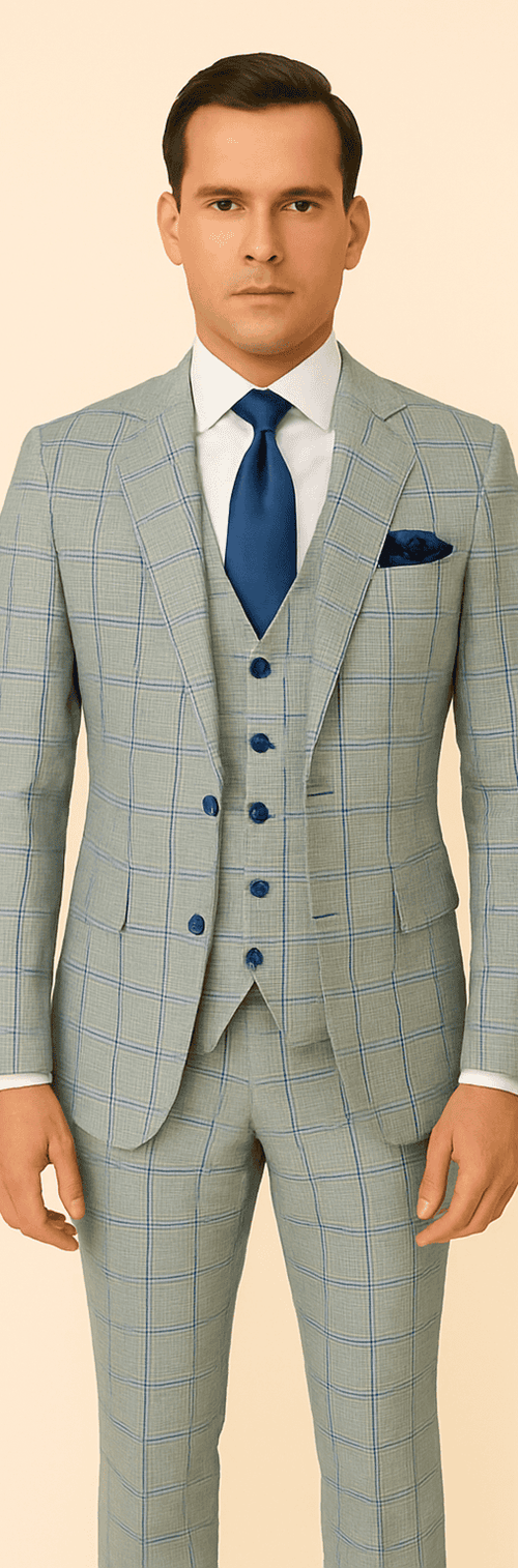 Rossi Man Tom RM1856 – Modern Fit 2-Piece Suit for Stylish Men