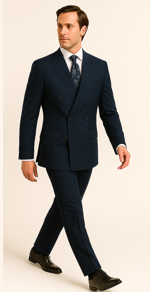 Rossiman Men's Blue Slim Fit Suit – Modern Tailored Formalwear
