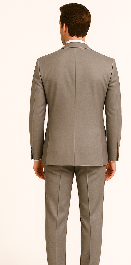 Men's Gray Slim Fit 3-Piece Suit by Rossiman – With Vest & Tailored Trousers