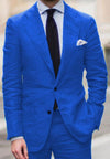 Royal Blue Linen Suit - Royal Blue Linen Suit - Royal Blue Tiffany Color