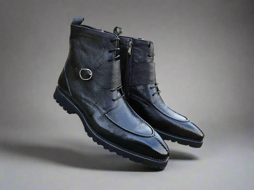 Rugged Split Toe Lace-up Boot