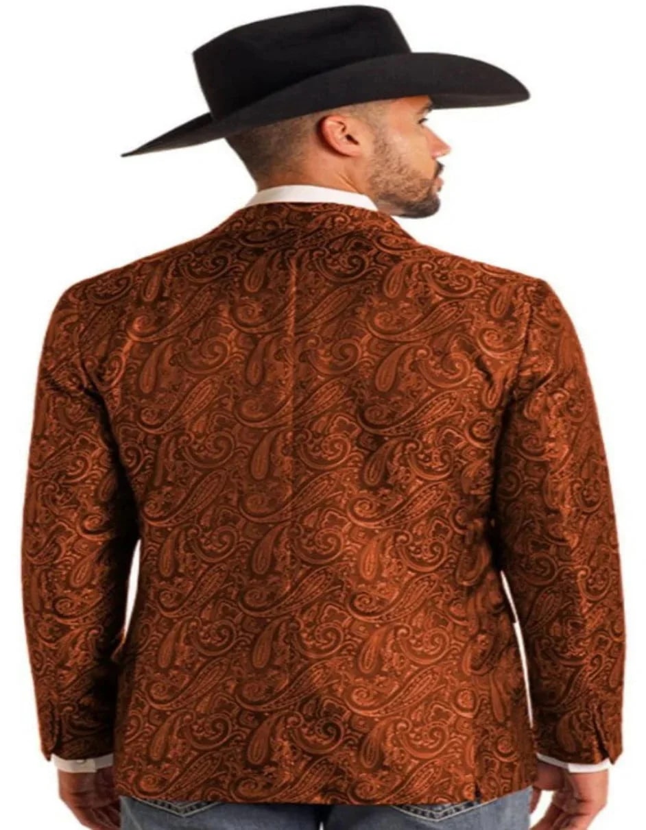 Western Blazers - Saco Vaquero Para Hombre - Paisley Blazer in Navy