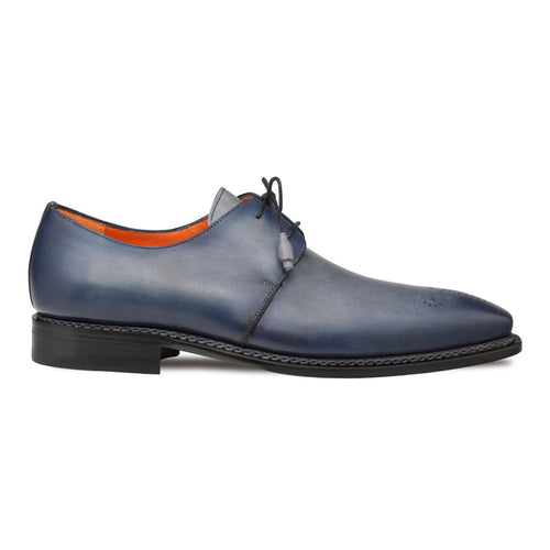 Principe Grey/Rust Patina Calfskin Derby Shoes by Mezlan – Handcrafted in Spain