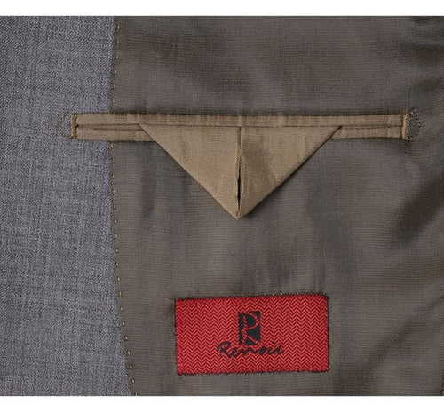 Renoir Clothing - Renoir Suit - Renoir Fashion - Super 140s Wool Two Button Slim Fit Dark Grey Renoir Suit