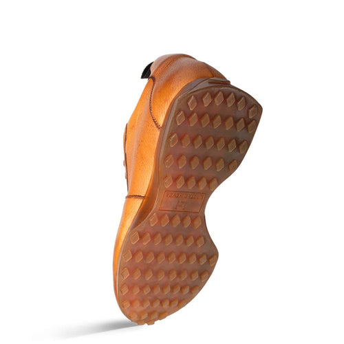 Men's Gerardo Cognac Deerskin Sneakers by Mezlan – Luxury Leather Casuals, Made in Spain