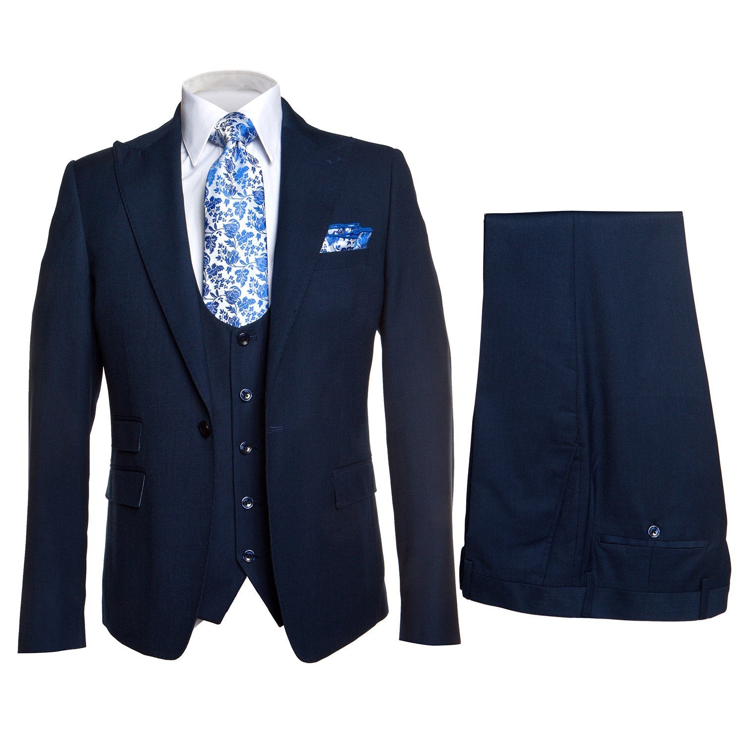 ROSSI MAN SLIM FIT 3 PIECE SUIT BOND RM1780 main image 1
