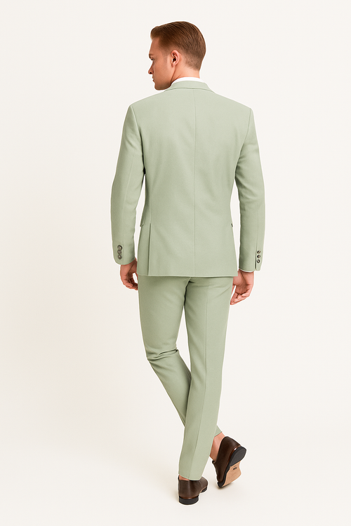 Sage Men Light Green Suit