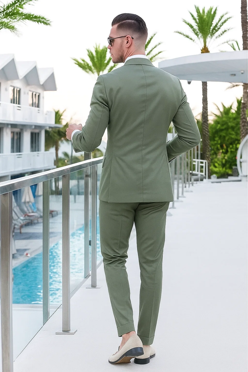 Sage Green Groomsmen Suit