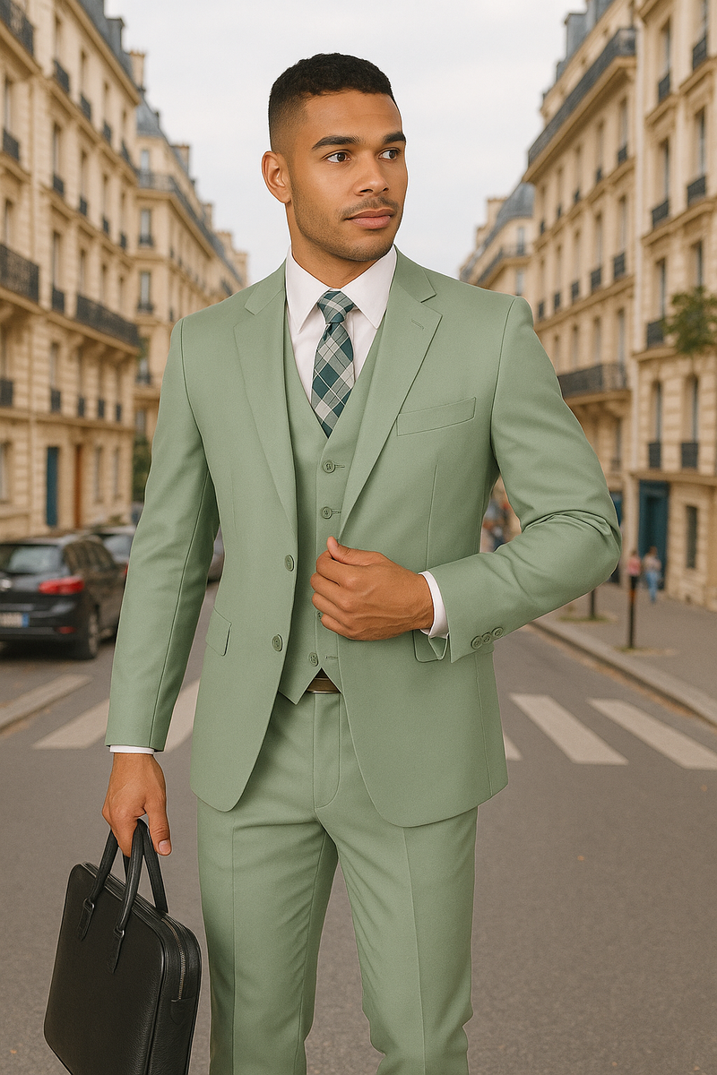 Sage Green Suits - Light Green Suit - Summer Color Suit