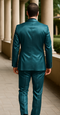 Shiny Teal Suit - Shiny Tuxedo