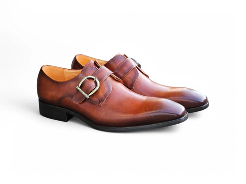 Signature Buckle Monk Strap Shoe Carrucci