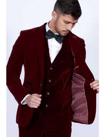 Burgundy ~ Maroon Suit ~ Wine Color Double Breasted Suits