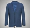 Renoir Clothing - Renoir Suit - Renoir Fashion - Single Breasted Wool Blend Slim Fit Blue Renoir Suit