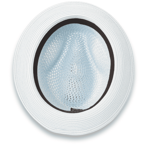 Castor Crushable Straw Hat Fedora in Sky Blue