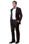 Western Suits For Wedding - Cowboy Suit With Trim Collar - Slim Fit Cut - Brown Fitted Pants